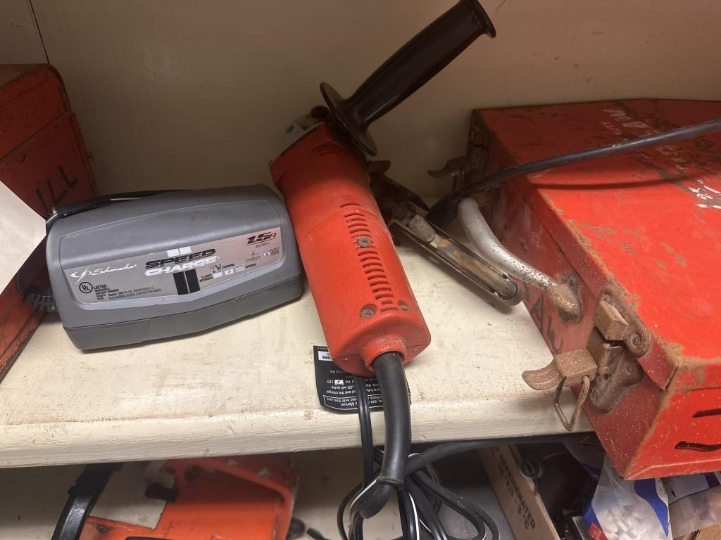 Milwaukee cordless screwdriver, charger,