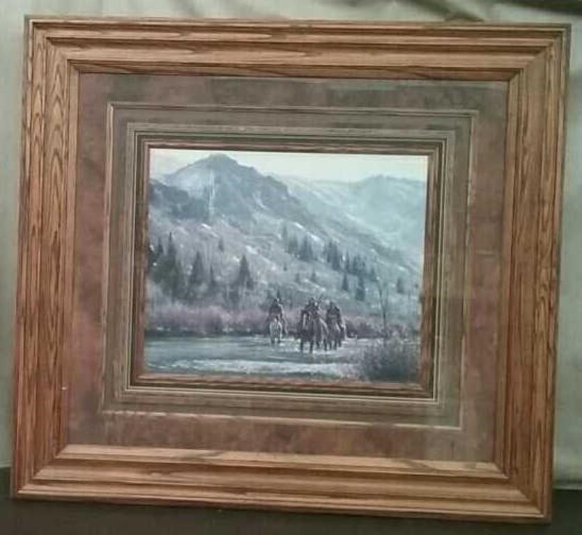 Large Framed Native Americans In The Wilderness,