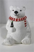 Vintage Coca Cola Polar Bear Cookie Jar 9 X 7