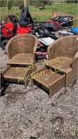 Wicker style patio chairs