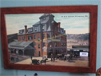 B & O Station Pittsburgh, Enlarged Postcard Print
