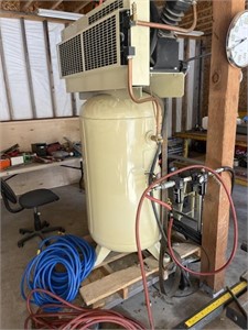 80 gallon IR air compressor on cart with wheels
