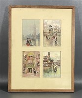 Framed Antique Postcards