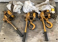 (3) 3 Ton Ratcheting Chain Hoist