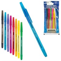 8 FASHION INK- MULTI COLORS RUBBER GRIP PEN 1.0mm