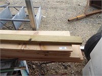 1" x 12" x approx. 92" pine boards & treated 2" x