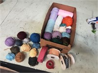 Big Lot of Yarn & Ribben Some Discolored