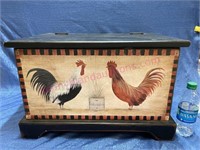 Rooster wood storage box