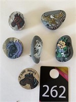 Hand Painted Rock Pins