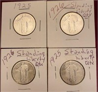 1925 & 1926 Standing Liberty Silver Quarters