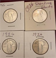 1926 Standing Liberty Silver Quarters