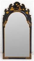 Chinoiserie Black Lacquered Mirror
