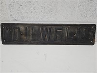 Embossed Metal Sign  OIL WELL        24" L