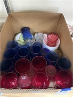 Box of Colored Drinking Glasses