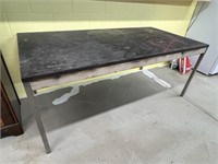 Large Metal Workshop Table