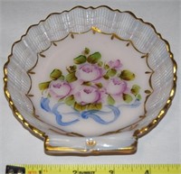 Vtg Cambridge Crown Tuscan Handpainted Shell