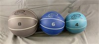 3 Weighted Fitness Balls 4, 6 & 8 Lbs
