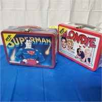 SUPERMAN AND BLONDIE LUNCHBOXES