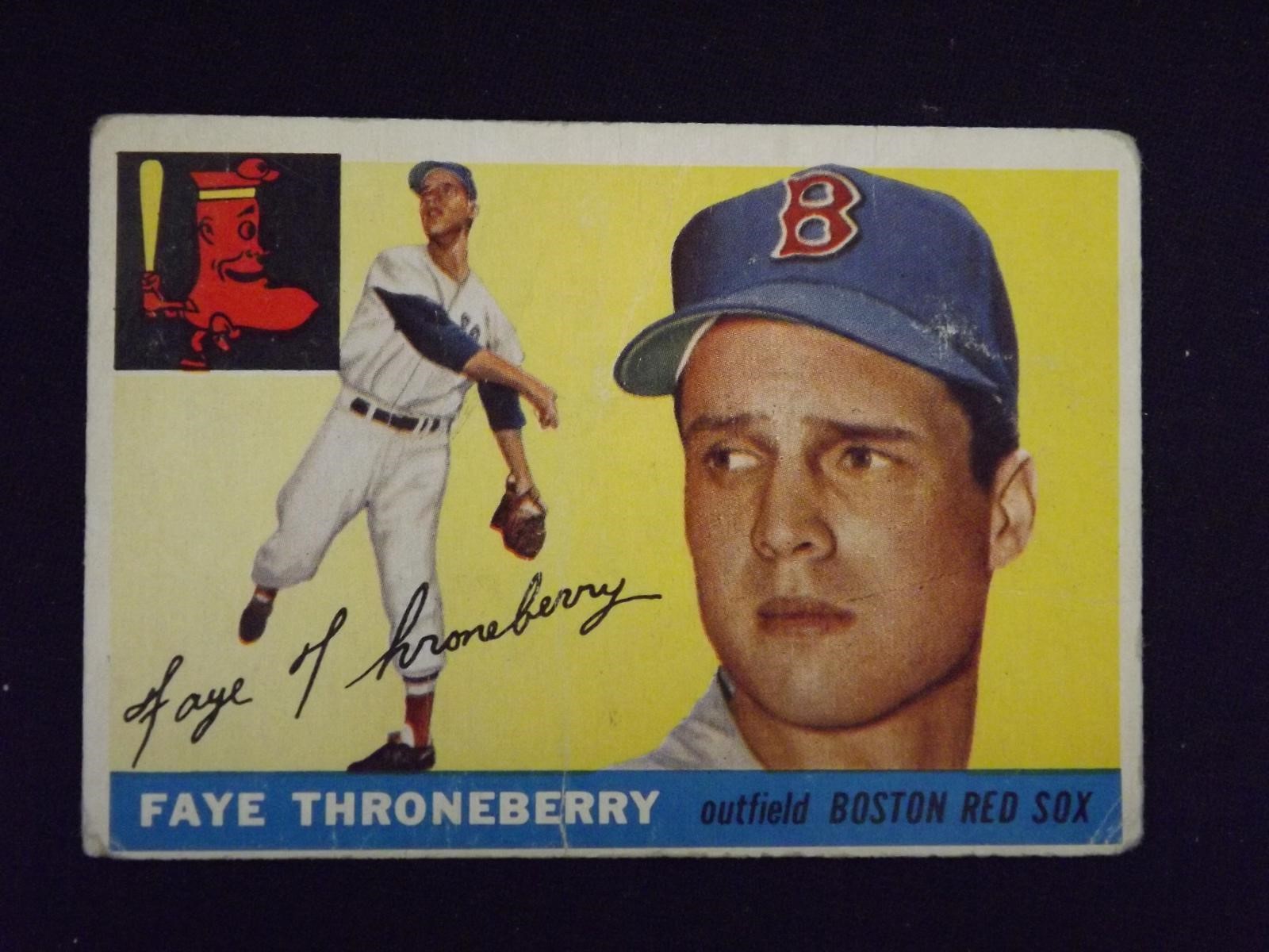 1955 TOPPS #163 FAYE THRONEBERRY RED SOX