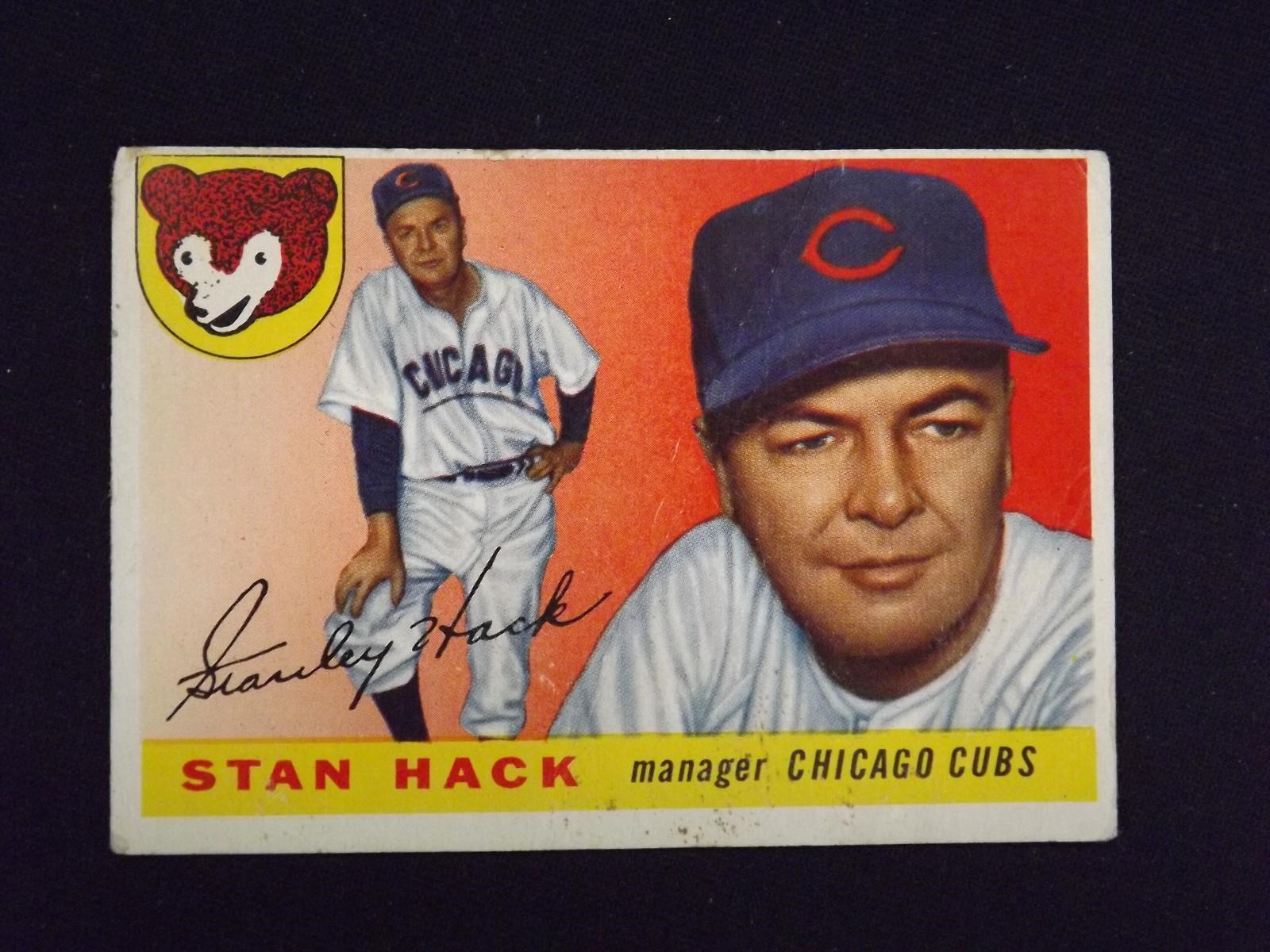 1955 TOPPS #6 STAN HACK CUBS MANAGER