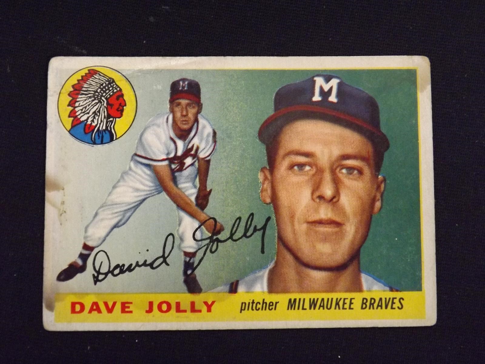 1955 TOPPS #35 DAVID JOLLY MILWAUKEE BRAVES