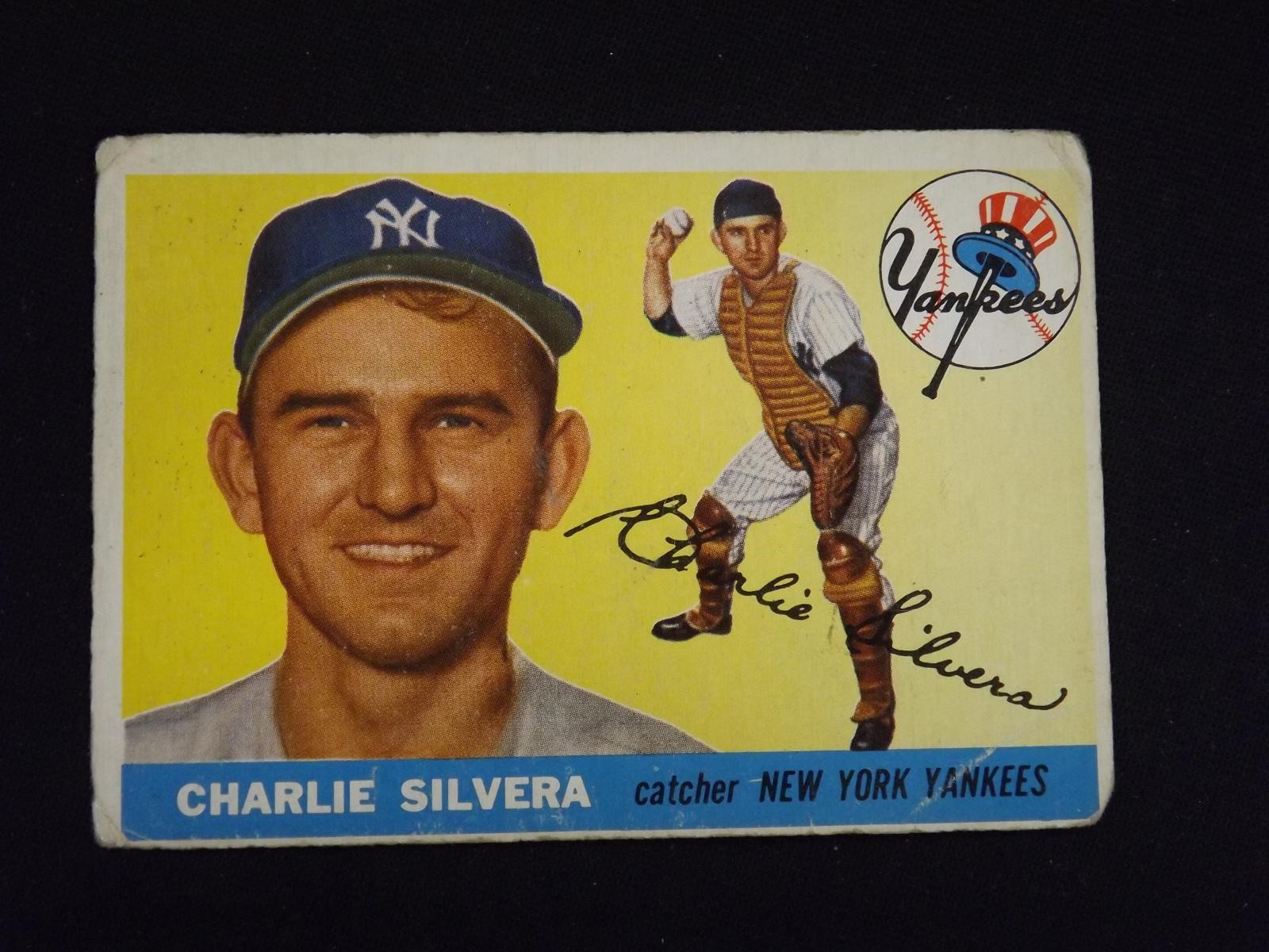 1955 TOPPS #188 CHARLIE SILVERA YANKEES