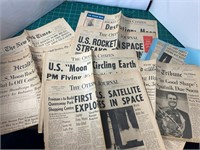 1958 NEWSPAPERS, SPACE THEME