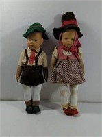 Vintage Hummel Goebel Boy And Girl Dolls