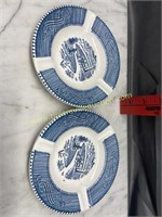 Pair of currier and Ives ashtrays