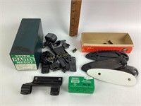 Rifle, mount hardware, accessory pieces, assorted