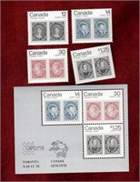 CANADA MNH 1978 CAPEX SET OF STAMPS & SS