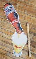 Bud Budweiser Beer Advertising Sign Display