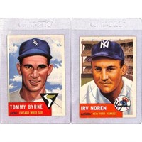(2) 1953 Topps Baseball High Grade