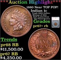 Proof ***Auction Highlight*** 1880 Indian Cent Nea