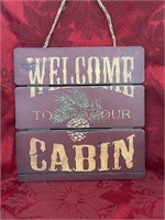 WELCOME CABIN SIGN