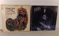 Two Johnny Cash LP Records