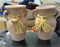 Set of decorative clay pots