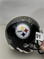 TROY POLAMALU SIGNED MINI HELMET COA