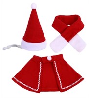 New Christmas Pet Santa Hat with Cloak&Scarf