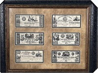 FRAMED REPUBLIC OF TEXAS CURRENCY REPLICA
