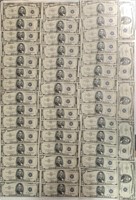 1953A Consecutive Run $5 Silver Certificates-Unc