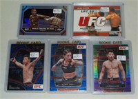Lot of 5 UFC cards w Authentic Mat Relic card