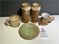 VTG Frankoma Elephant Mug & Frankoma Trivet &