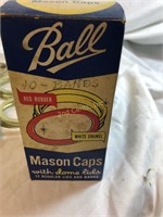 Ball Mason Caps Box With 8 Bands 1960-1975