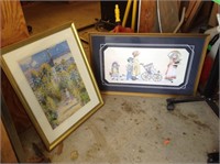 Pair of pictures in garage