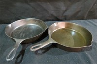 (2X) # 8 CAST IRON SKILLETS