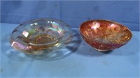 2 Carnival Glass Candy Dish