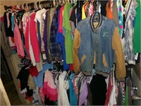 Large Lot of Clothing on Hangers