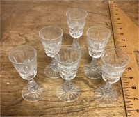 Set of 6 Waterford cordial glasses