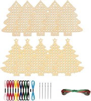 Christmas Tree Wooden Cross Stitch Kit, Christmas